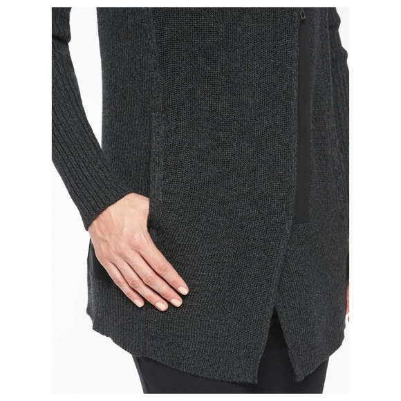 Athleta | Merino Wool Thermolite Sentinel Zip Front Sweater Coat Black | XS - Picture 5 of 16